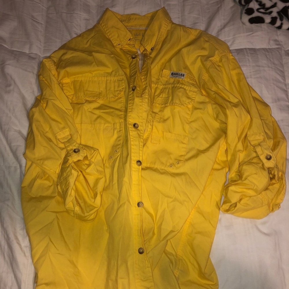 Oversized Yellow Button-Up
